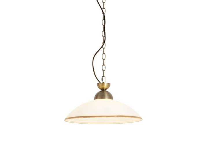 Suspension classique bronze avec verre opale - Katarina