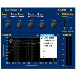 NUX Melvin Lee Davis NBP-5 bas preamp + DI box (E-Bass), Effektpedal