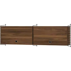 Design Oberschrank Holz Schwarz Walnuss