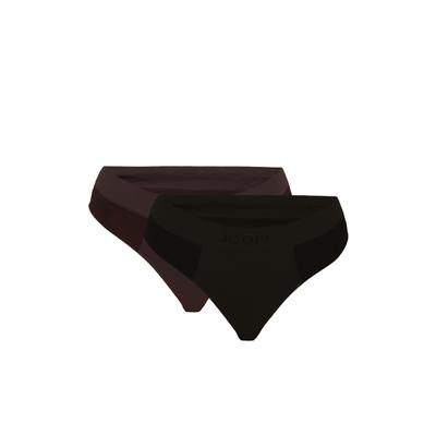 Tanga JOOP "Bliss", Damen, Gr. M/L, Mikrofaser, schwarz (dunkelbraun, schwarz), Mikrofaser, Obermaterial: 92% Polyamid, 8% Elasthan, Unterhosen Tanga, nahtlose Verarbeitung, Seamfree Schnitt