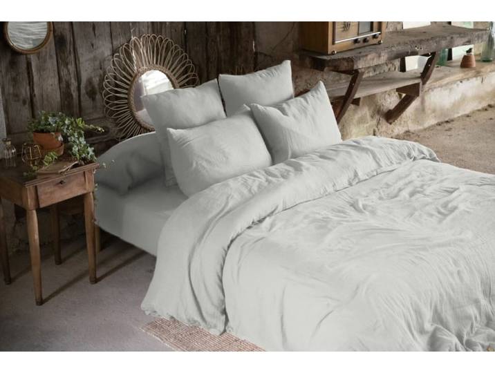 Housse de couette gaze de coton uni