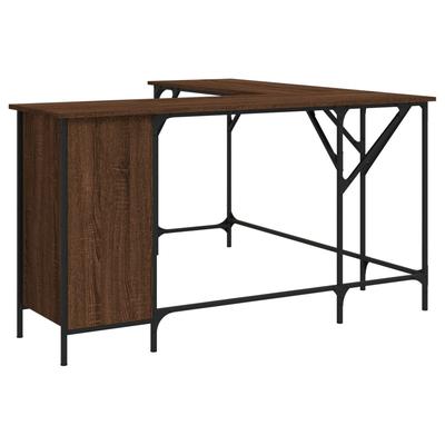 Helloshop26 - Schreibtisch Tisch Arbeitsplatz Computermöbel Arbeitszimmermöbel Eiche 141 x 141 x 75 cm Holzwerkstoff braun 02_0023621
