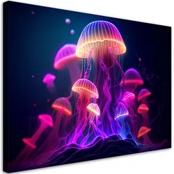 WANDBILD neon abstraktion
