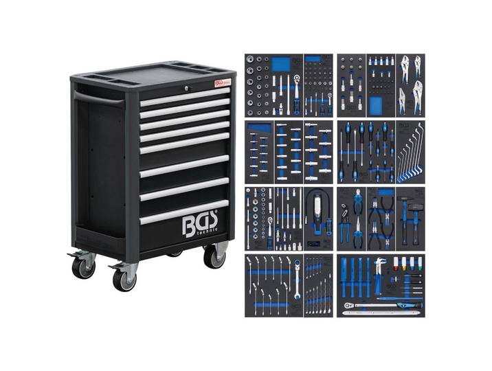 Werkstattwagen, Schwarz, 72.4x103.3x47 cm, Freizeit & Co, Heimwerken, Werkstatteinrichtung, Werkzeugkoffer und Werkzeugboxen