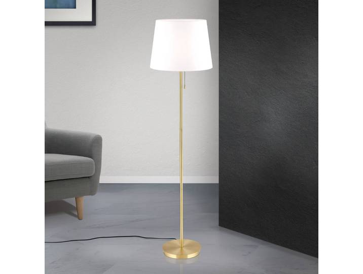 ORION Stehlampe Ludwig, messing / gold, für Wohn- / Esszimmer, Metall, Modern
