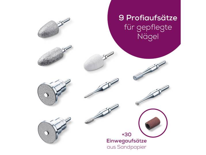 Beurer Maniküreset, 9-teilig, 3x7.6x11.6 cm, Freizeit & Co, Wellness & Gesundheit, Körperpflege