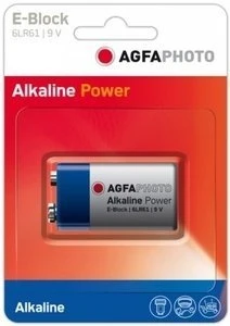 AGFAPHOTO Alkaline Power 6LR61 Alkaline E Block Batterie 9.0 V 1er Pack