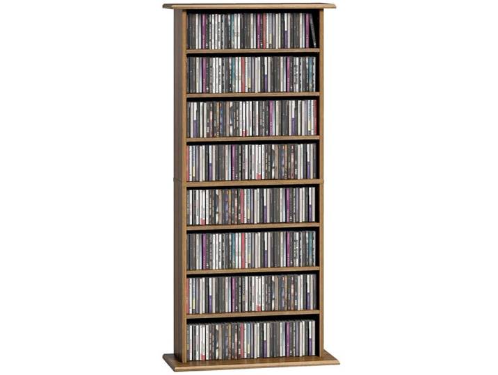 Rangements pour CD et DVD - HOMCOM - 8 compartiments et 6 étagères réglables - capacité max. 360 CD/185 DVD et Blu-ray - noyer