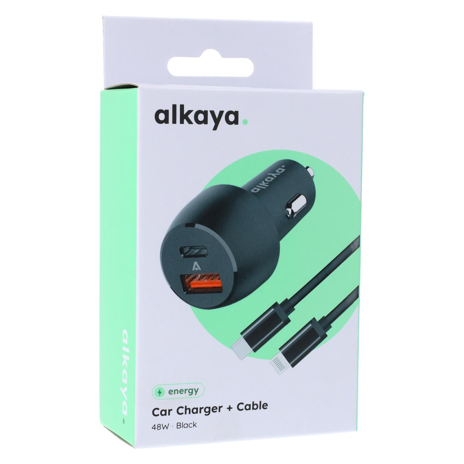 Alkaya Fast Speed Set KFZ-Ladegerät für Zigarettenanzünder 48W schwarz (C2-70006)