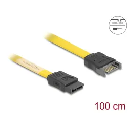 Delock SATA 6 Gb/s Verlängerungskabel 100 cm gelb