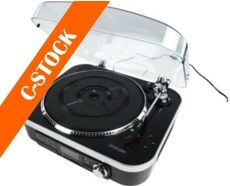 USB pladespiller m. højttaler (33 1/3, 45, 78 RPM) "C-STOCK" TILBUD NU
