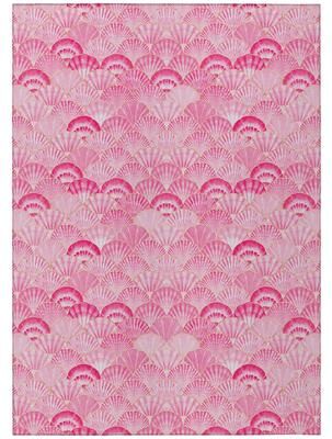 Addison Rugs Indoor/ Outdoor Surfside Seashells Washable Rug New