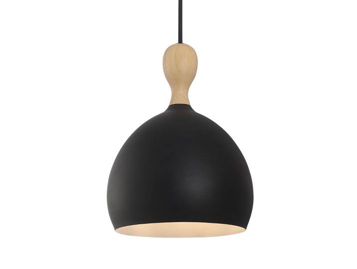 Dueodde Hängelampe, schwarz Ø 18 cm Metall E27 - Halo Design - Wohnzimmer - Skandinavisch - Einflammig