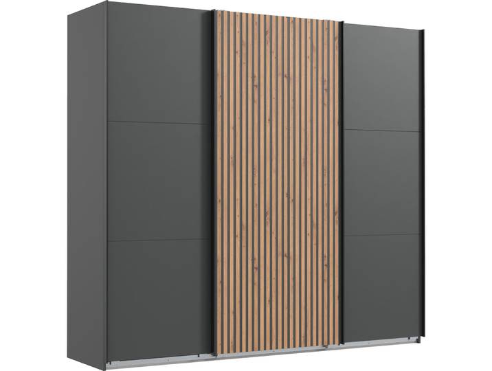 Kleiderschrank Asin Eiche/graphit Holzwerkstoff B 300 cm