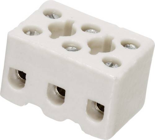 Adels-Contact 41 22 03 Porzellanklemme flexibel: -2.5mm² starr: -2.5mm² Polzahl: 3 Weiß