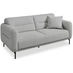 BOOOM Sofa Nova Stoff Silver 2-Sitzer