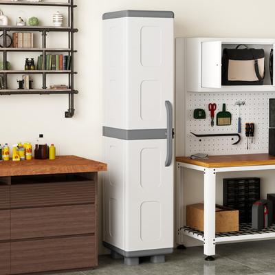 Lirago Plastic Kitchen Pantry with 4 Adjustable Shelves and Single Door for Living Room and Kitchen