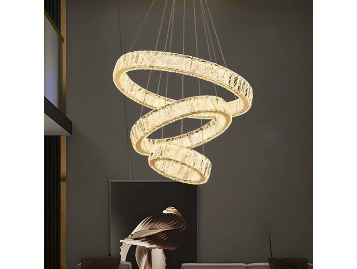 Luminaire suspendu moderne en cristal pour salle à manger, luminaire suspendu LED d'intérieur, éclairage d'intérieur pour salon