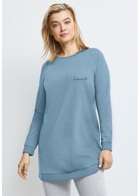 Plus Size Women's French Terry Love Tunic Sweatshirt by Ellos Studio in Blue Lake (Size 22/24)