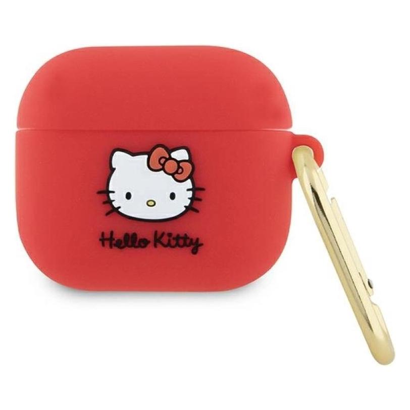Hello Kitty HKA33DKHSF Airpods 3 cover fuksja/fuschia Silicone 3D Kitty Head (Kopfhörer Hülle) (1696244904)