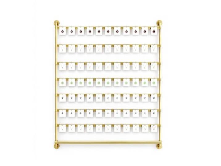 Ohrringhalter Wandmontage Schmuck- Und Kettenhalter 5 / 7 Ebenen Hänge-Organizer Präsentationsregal Mit Haken Metall-Display Für Ohrstecker, Creolen & Hängeohrringe