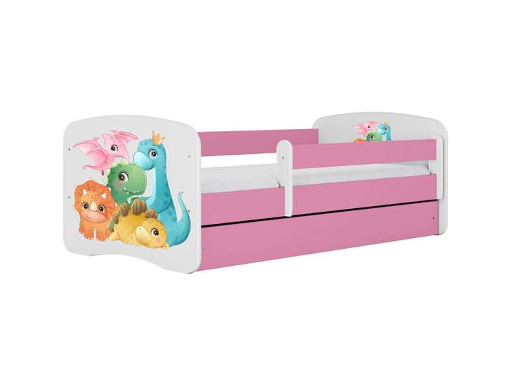 KINDERBETT Emily mit Schublade und Matratze, Rosa 70x140 cm