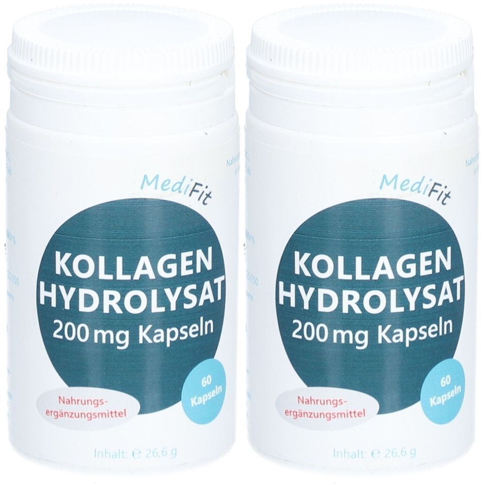 Kollagen Hydrolysat 200 mg Kapseln MediFit 2x 2x60 St