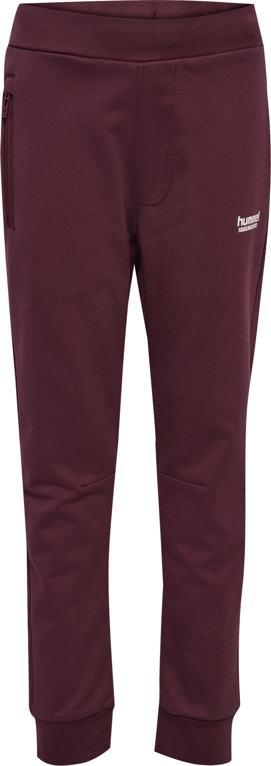 Jogginghose HUMMEL "hmlJR REGULAR ADJ WAIST PANTS", Mädchen, Gr. 146, N-Gr, braun (vineyard wine), Obermaterial: 80% Baumwolle, 20% Polyester, Hosen Jogginghose, mit Seitentaschen mit Reissverschlüssen, aus weichem Sweatstoff vineyard wine 146, N-Gr
