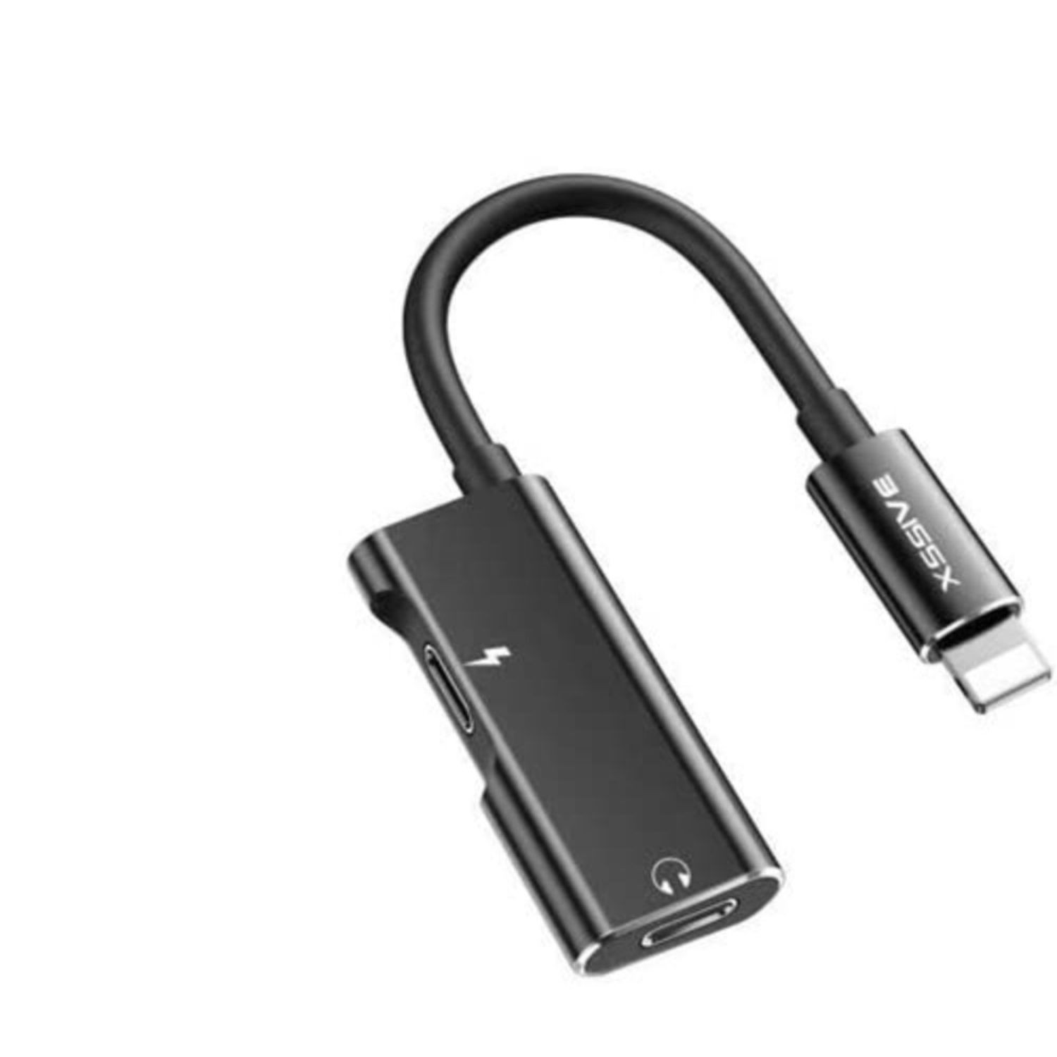 Cofi 2-in-1 adapter met 3,5 mm jack en opladeradapter compatibel met iOS 2,4A