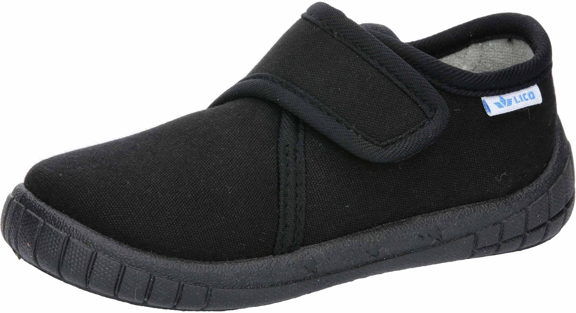 Hausschuh LICO "Hausschuh Cookie Boy", Jungen, Gr. 25, Textil, schwarz, Synthetik, Schuhe Hausschuh