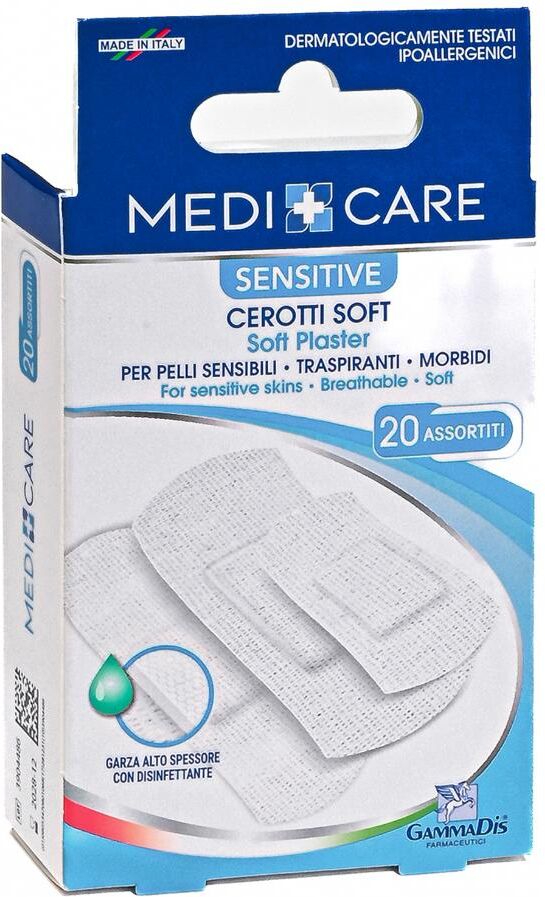 GAMMADIS FARMACEUTICI Srl Cerotti Delicati Assortiti 20 Pezzi - GammaDis - Cerotti adesivi per pelle sensibile