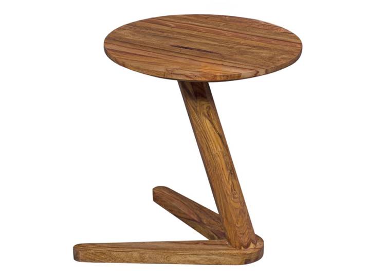 Table d'appoint en bois massif de sheesham, marron