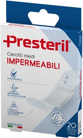 Corman Presteril Cerotti Impermeabili Medi 7x2cm - 20 Pezzi