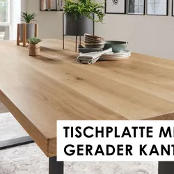 3S Frankenmöbel TI-0600 Tischplatte 220x100 cm / gedrehte Kante