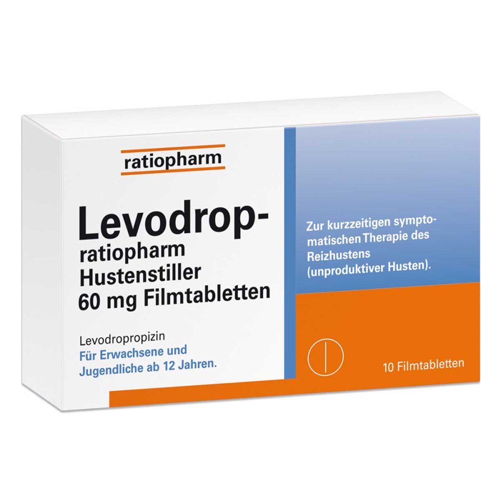 ratiopharm GmbH Levodrop-ratiopharm Hustenstiller 60 mg Filmtabletten 18379069