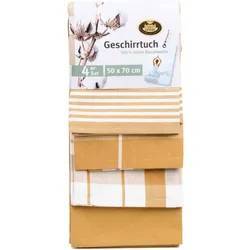 Gözze Geschirrtuch aus Bio-Baumwolle mit Aufhängeschlaufe senf 50x70 cm