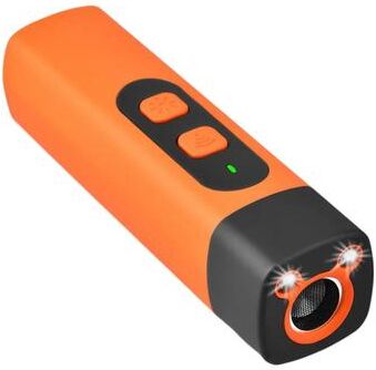 Inspire Select Rechargeable Ultrasonic Dog Training & Bark Control Device Anti Bark Pet Deterrent With LED Flashlight & USB C Chargin orange