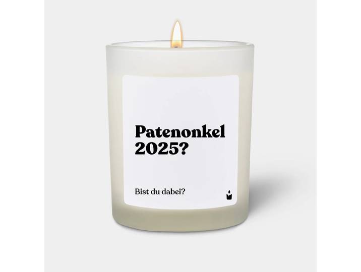 Duftkerze Weiss Flowery Patenonkel 2025? Bist du dabei?