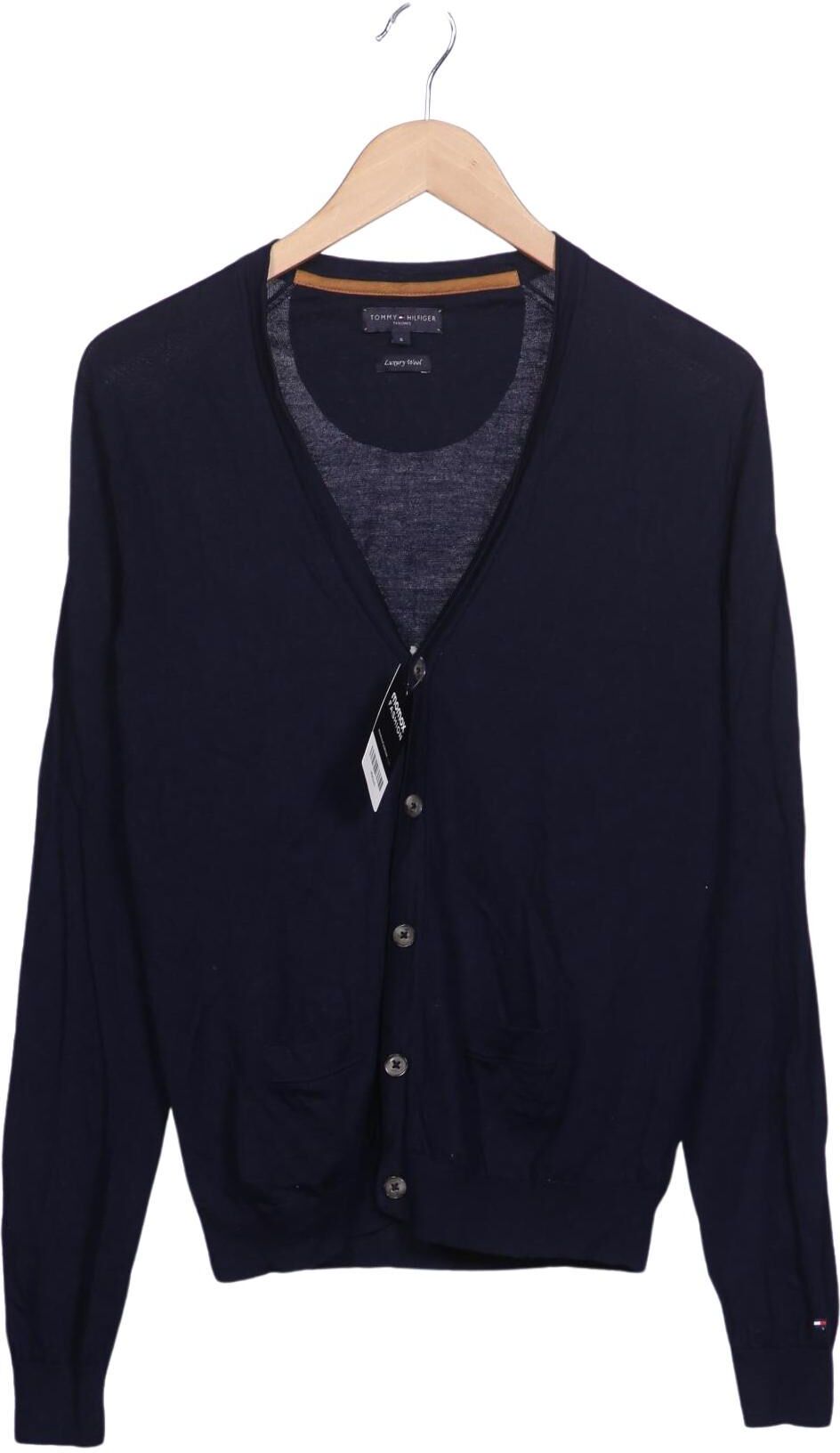 Tommy Hilfiger Tailored Herren Strickjacke, Marineblau, Gr. S, Merino - Second Hand