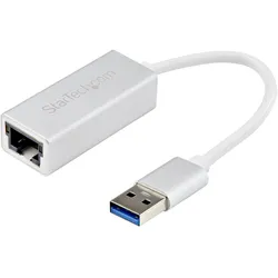 StarTech USB31000SA (USB 3.0, RJ45 (1x)), Netzwerk Adapter, Silber
