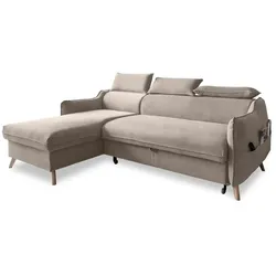 Miuform Ecksofa mit Schlaffunktion Sweet Harmony ¦ beige ¦ Maße (cm): B: 228 H: 95
