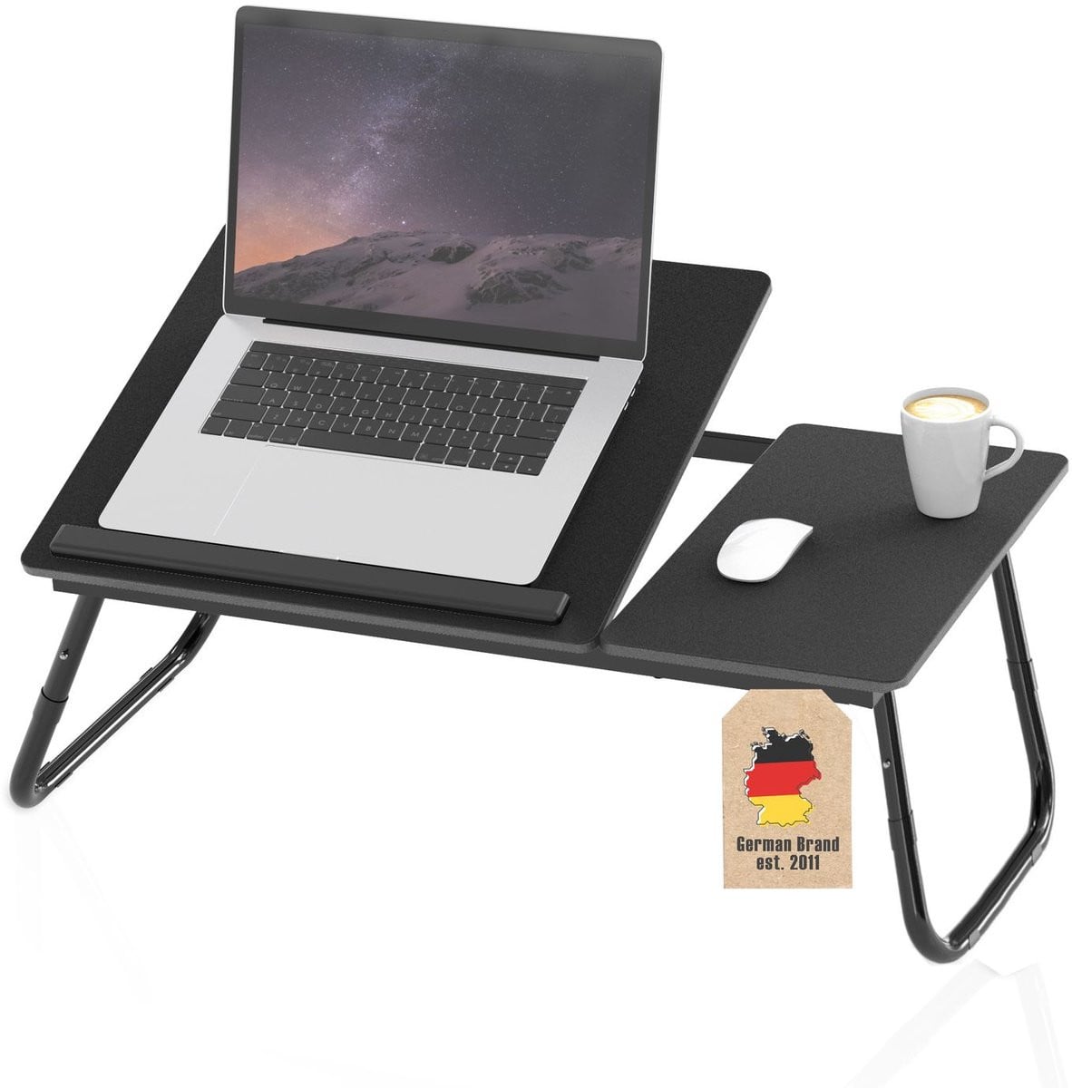 Intirilife Laptoptafel, inklapbaar en in hoogte verstelbaar, zwart