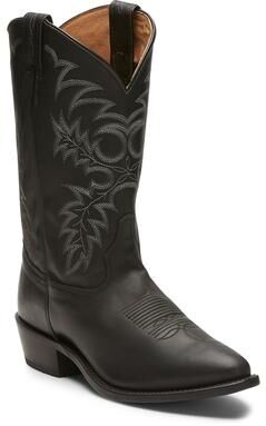 "Tony Lama Segar 12"" Round Toe - Mens 10.5 Black Boot D"