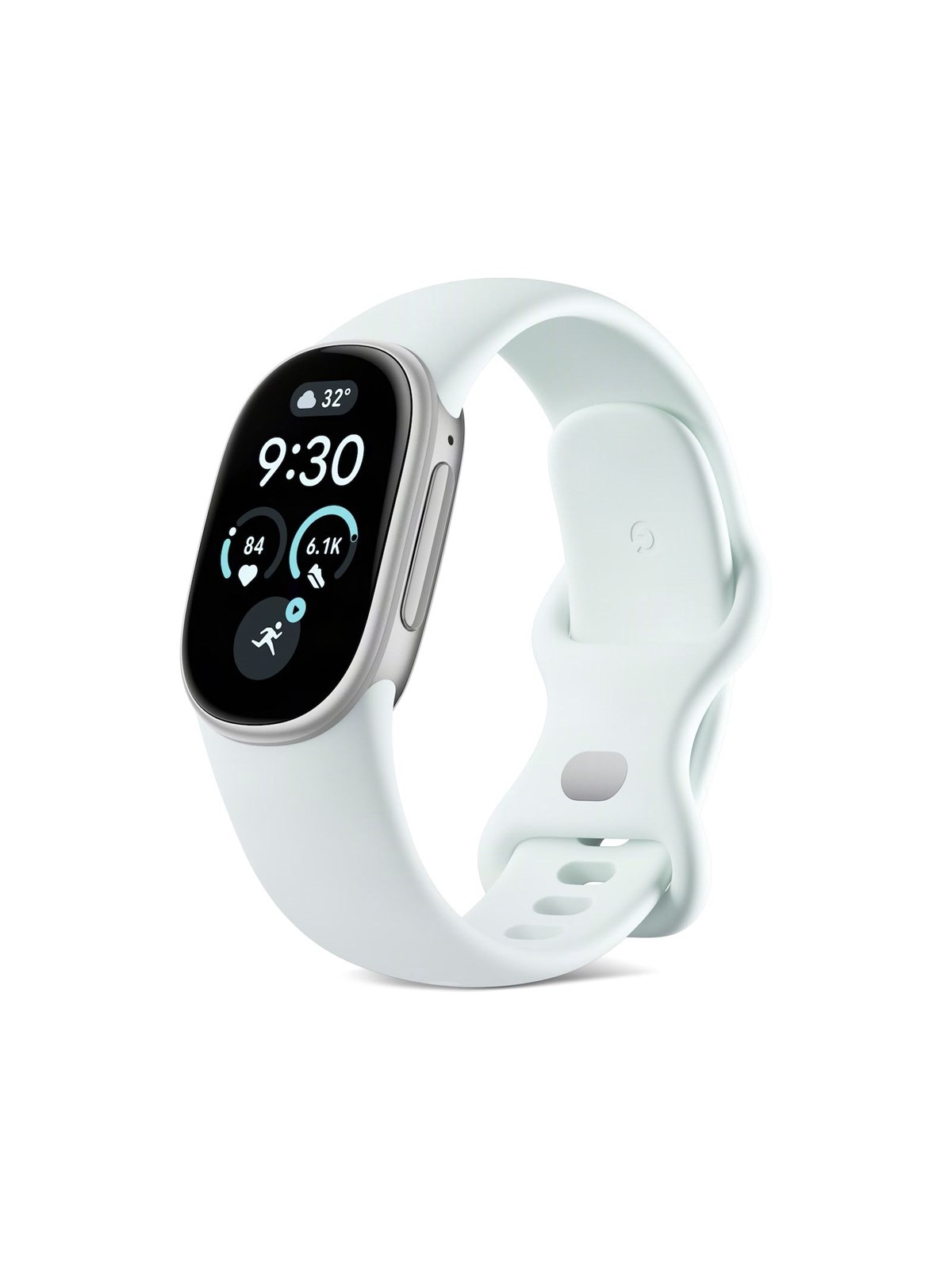 Google Fitbit Edge Satin Silver Aluminium case / Fog Active Band
