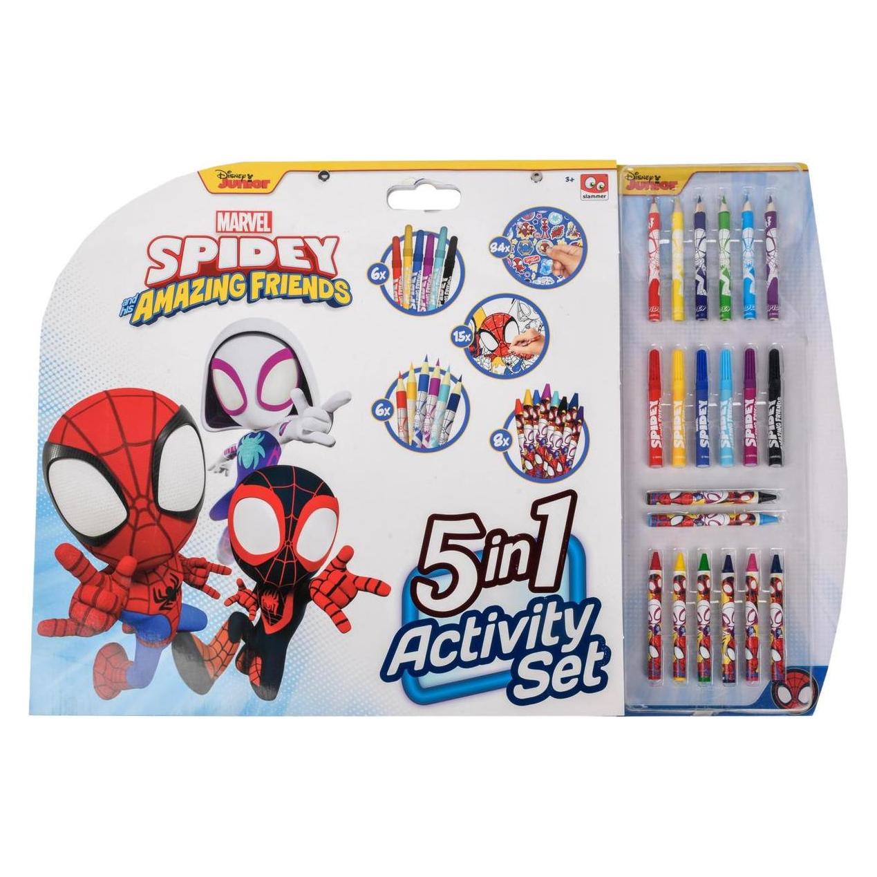 Canenco Spidey and His Amazing Friends - 5-In-1 Coloring Activities Set (SP22306) (SP22306)