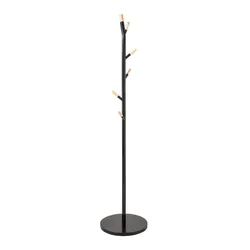 FIVE - Metallgarderobe für Mäntel 40x175,5cm in Schwarz
