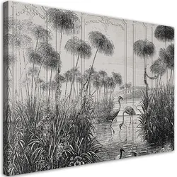 WANDBILD vögel im teich