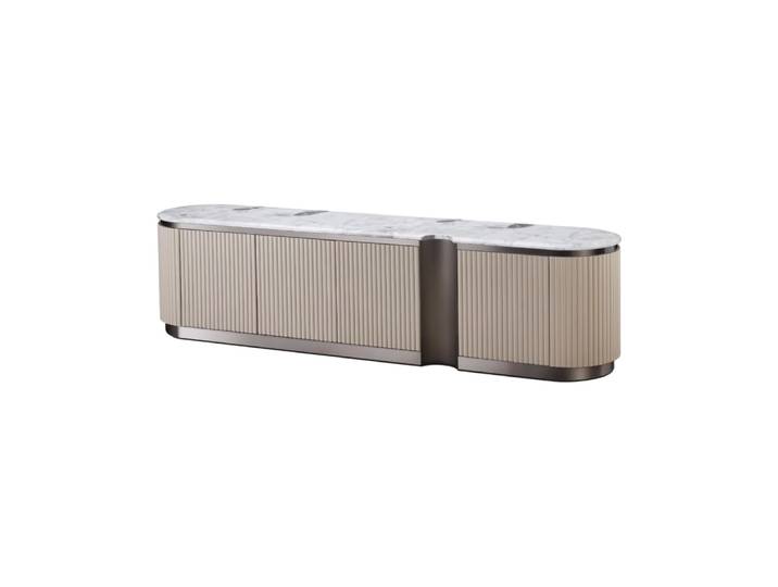 Meuble TV coloris beige 200 x 40 x 50 cm