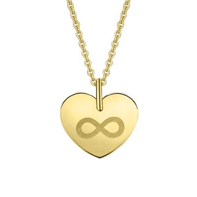Kette mit Anhänger ONE ELEMENT "Herz mit Gravur unendlich Herz Anhänger aus 333 Gelbgold", gold, Halsketten, Damen, Gelbgold 333 Gold, Gelbgold 333, Gold, Herz mit Bedeutung – eine feine Geschenkidee für viele Anlässe