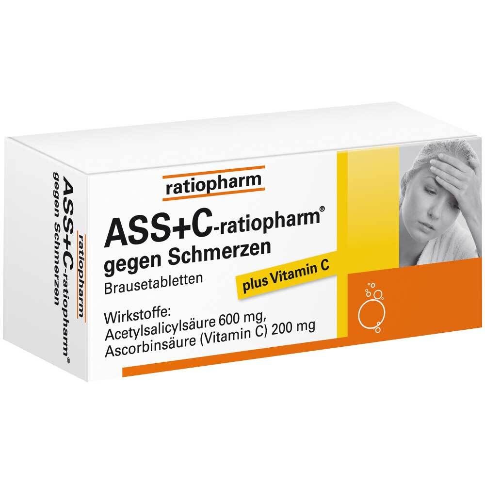 ASS + C-ratiopharm gegen Schmerzen Brausetabletten 20 St
